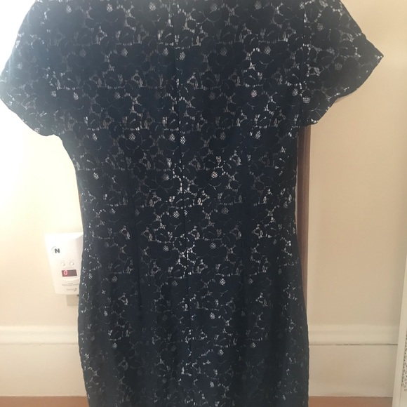 Black and white laser cut dress- French Connection - Picture 4 of 4